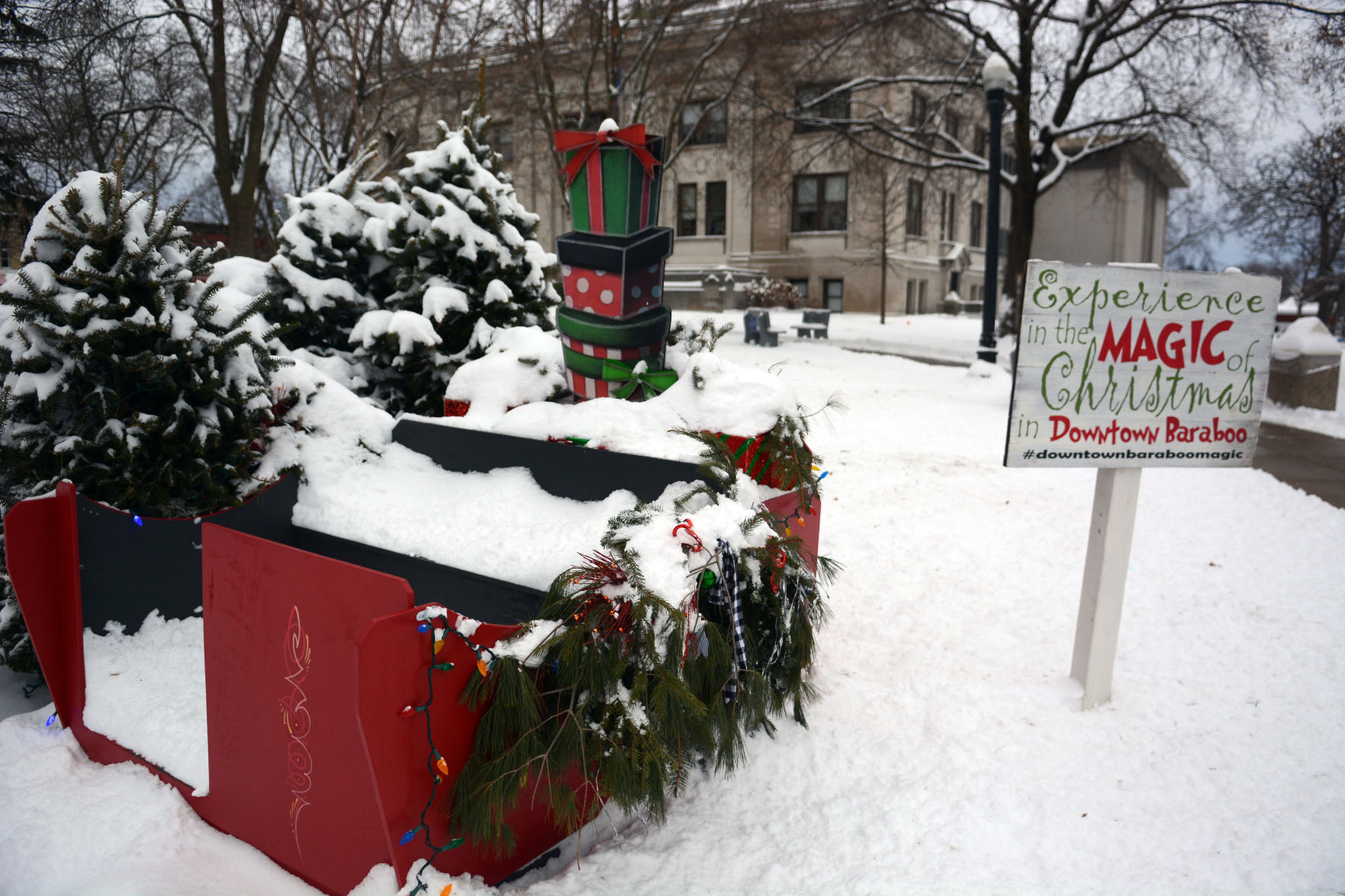 Snowstorm aftermath Dec. 30 in Baraboo, Portage